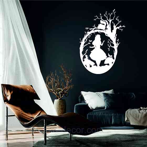 Декоративне настінне Панно «Аліса», Декор на стіну 90*64 см, Білий Київ