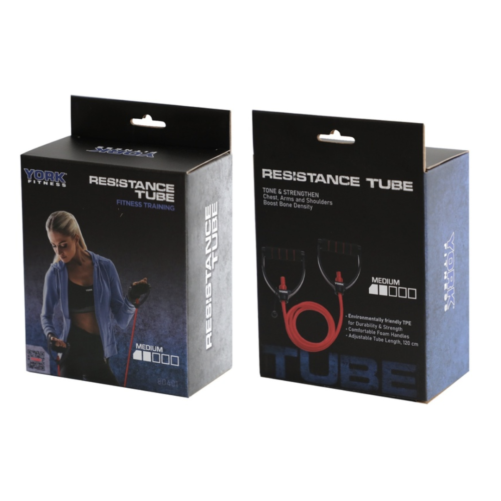 Еспандер трубчастий з ручками York Medium, червоний Киев - изображение 13