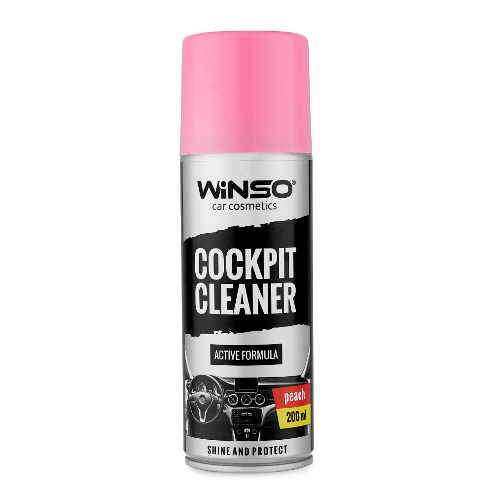 Полироль для панели приборов Winso Cockpit Cleaner Персик, 200мл Львов - изображение 1