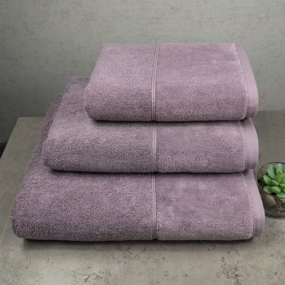 Набор велюр/махра полотенец 3шт GM Textile 40x70см, 50x90см, 70x140см Premium Milado 550г/м2 (Виногр Сумы - изображение 1