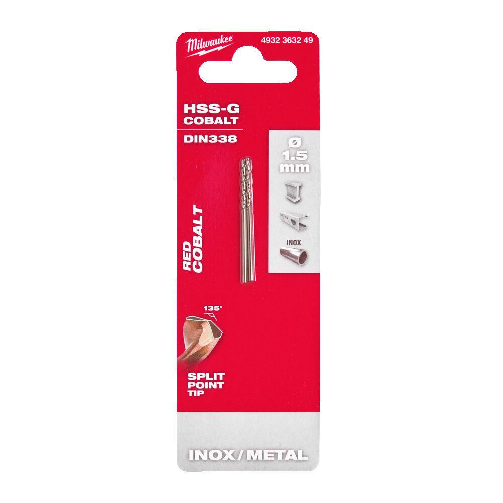 Свердло по металу HSS-Co MILWAUKEE DIN338, діаметр 1,5х40х18мм, (2шт) Одеса - фото 1