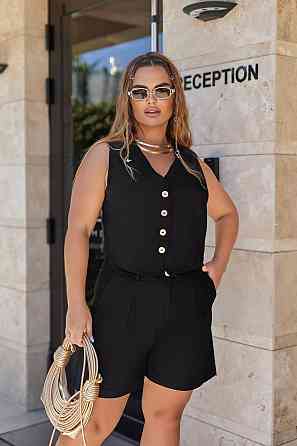 Літній жіночий костюм з шортами з льону "Aspen" оптом |Норма і батал Київ