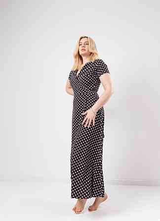 Літнє плаття в підлогу "Кайлі" оптом | Батал Чорний, 52 Київ