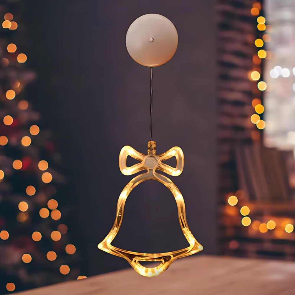 Гірлянда на батарейках світлодіодний дзвіночок Niki Light 10 лед новорічний декор тепло білий (Батарейки в комплекті) Київ - фото 1