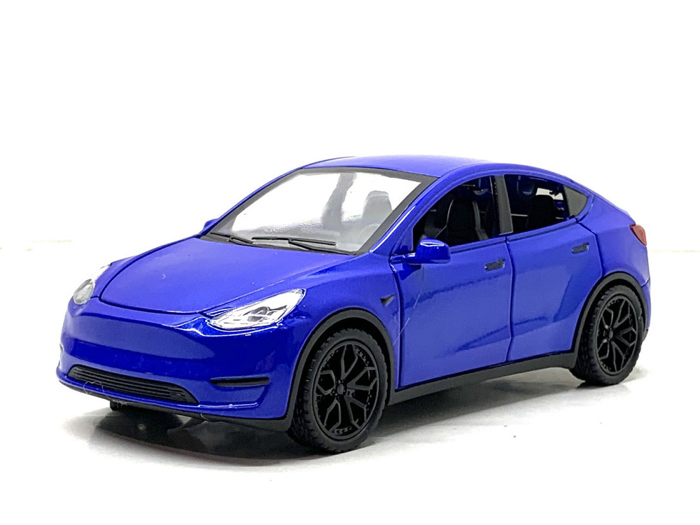 Машина Автосвіт Tesla Model Y інерційна відчиняються двері капот багажник 16см Синя (AP-1968) Чернігів - фото 1