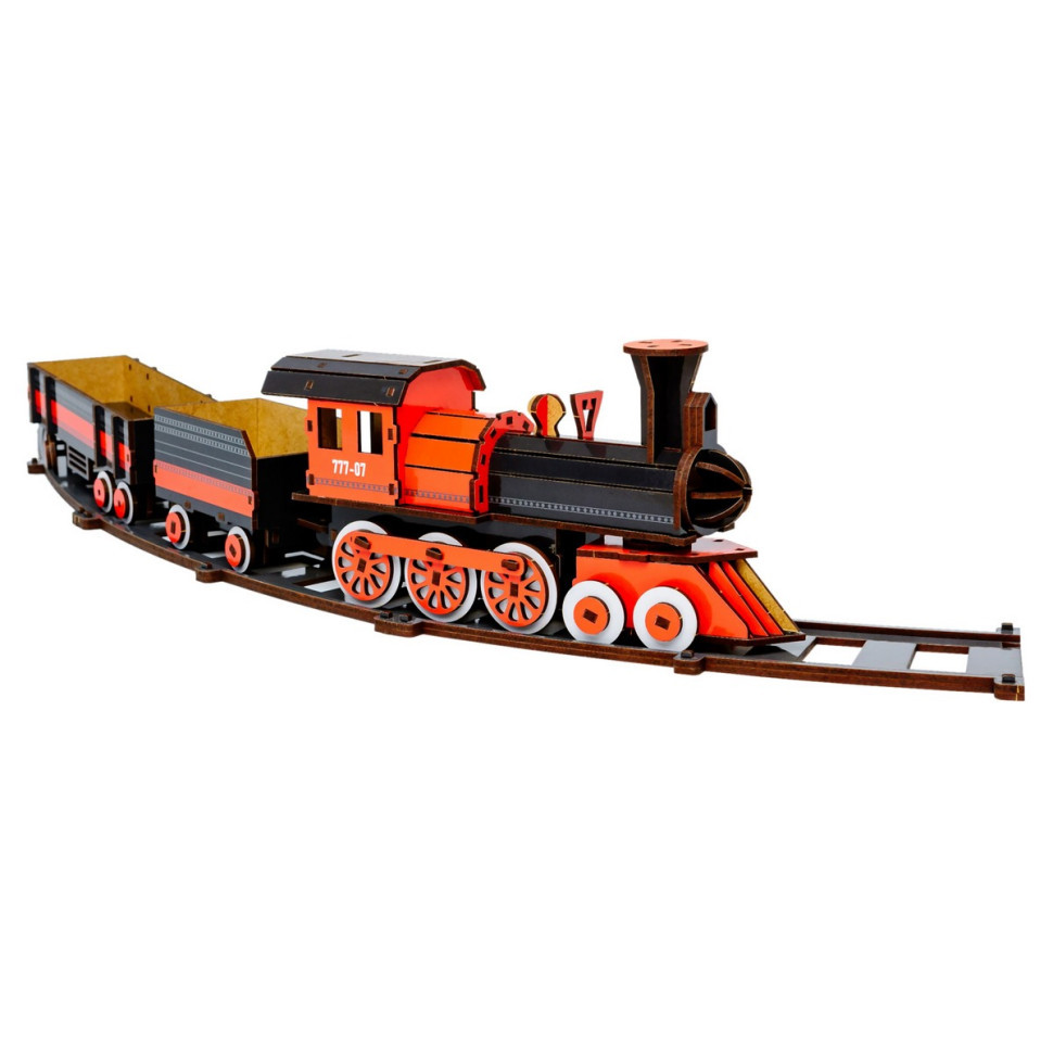 Дерев'яний 3D конструктор "Потяг" Puz-00924, 231 деталь Вінниця - фото 8