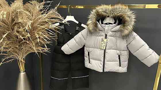 Детский зимний комбинезон на мальчика куртка и полукомбинезон 80,92,110 Николаев