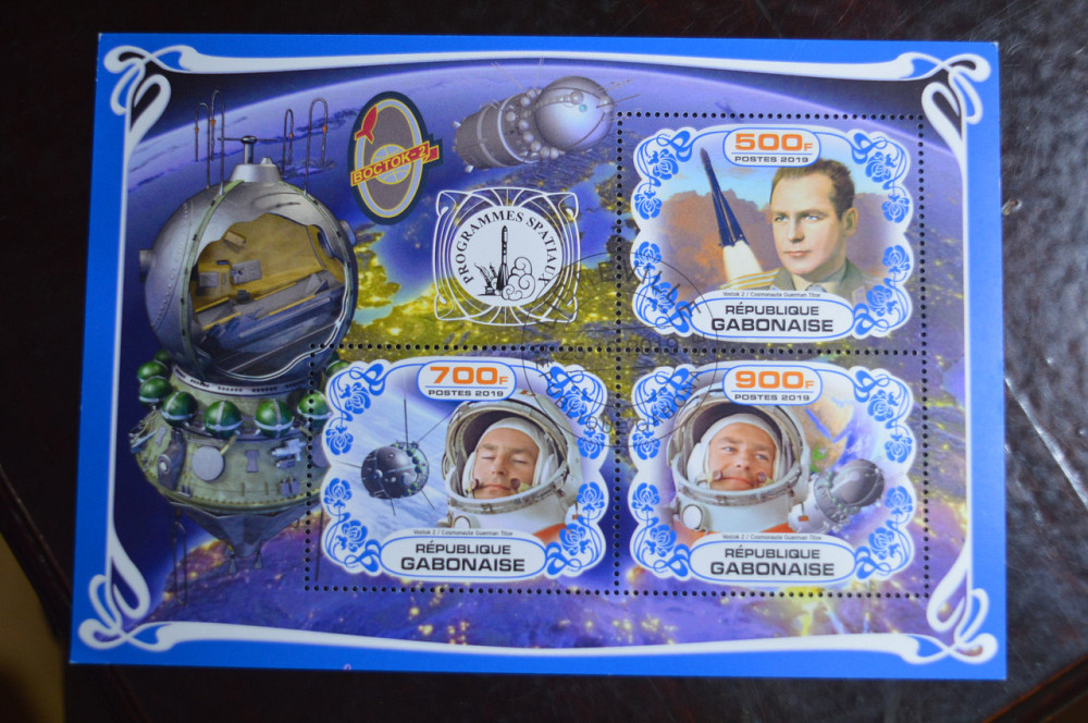 Габон. Марки. Космос. Блок. 2019 рік (В-1) Полтава - фото 1