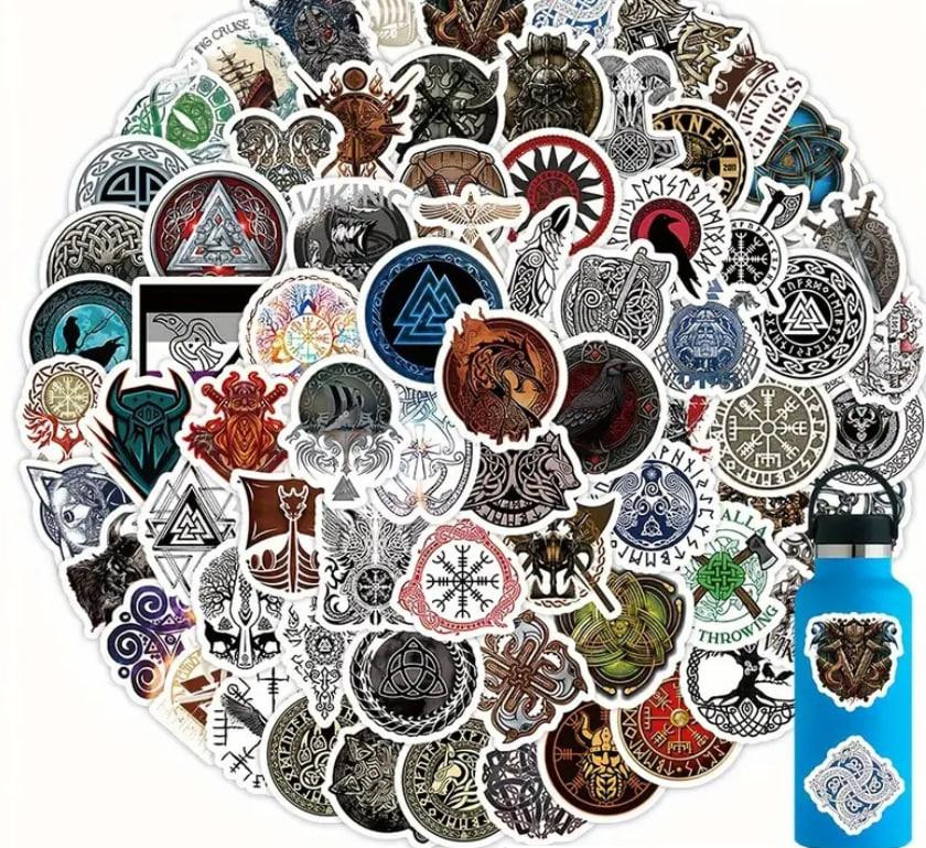 Викинги водонепроницаемые наклейки, стикер, виниловая наклейка для ноутбука, планшета, смартфона, 50 Киев - изображение 3
