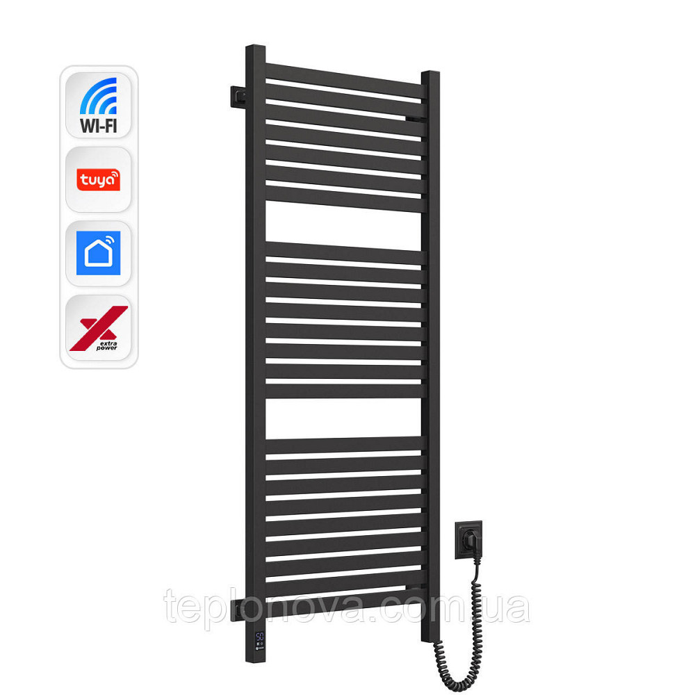 Электрический полотенцесушитель NAVIN Авангард X 480х1200 Sensor с WI-FI правосторонний, черный муар Черновцы - изображение 2