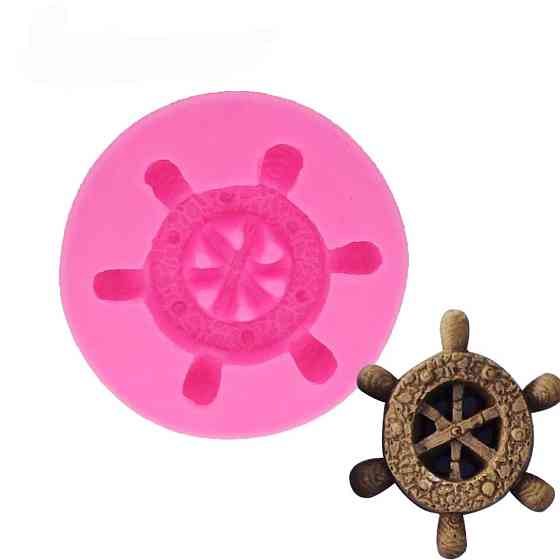 Молд силликоновый Штурвал 5 см розовый Киев