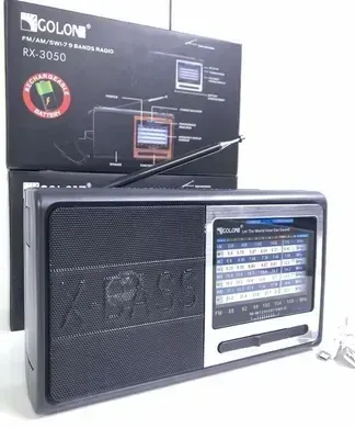 Портативний радіоприймач Golon RX-3050 з MP3, USB, microSD, вбудованим акумулятором, автоскануванням та FM/AM/SW Одеса - фото 2