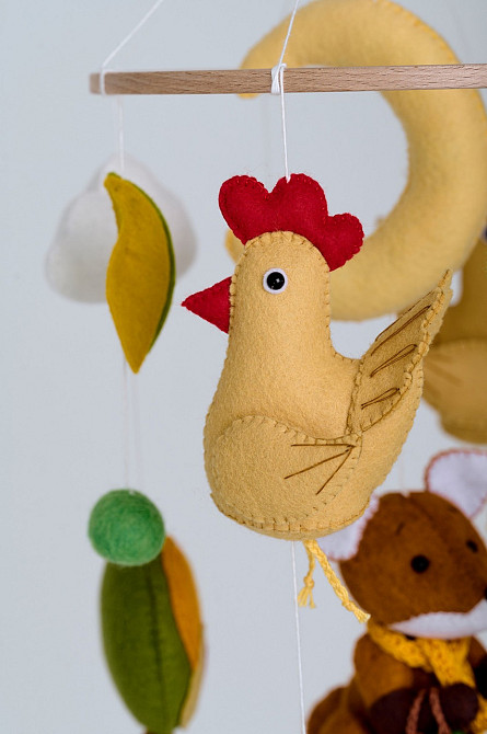 Дитячий музичний мобіль на ліжечко для немовлят WooolyWool «Лисичка-господинька» з 35 мелодіями Київ - фото 7