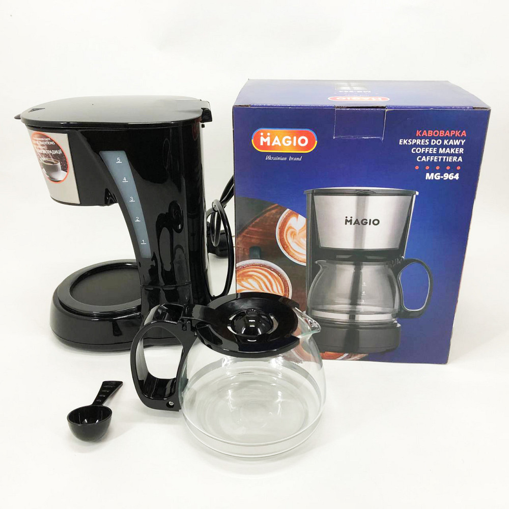 Кофеварка для дома и семьи MAGIO MG-964 650 Вт, Кофейный аппарат, Кофеварка бытовая для дома кухни EP-35 Львов - изображение 2