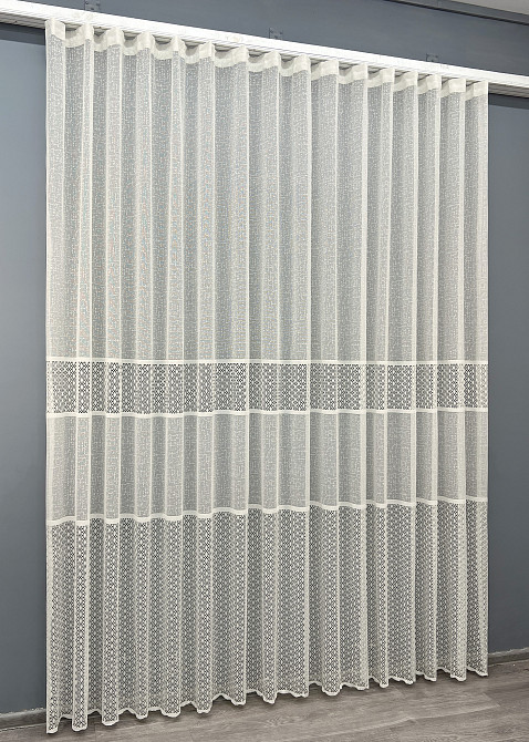 Тюль VR-Textil 2019т Жакард Молочний 400х270 см (42-1088) Київ - фото 3