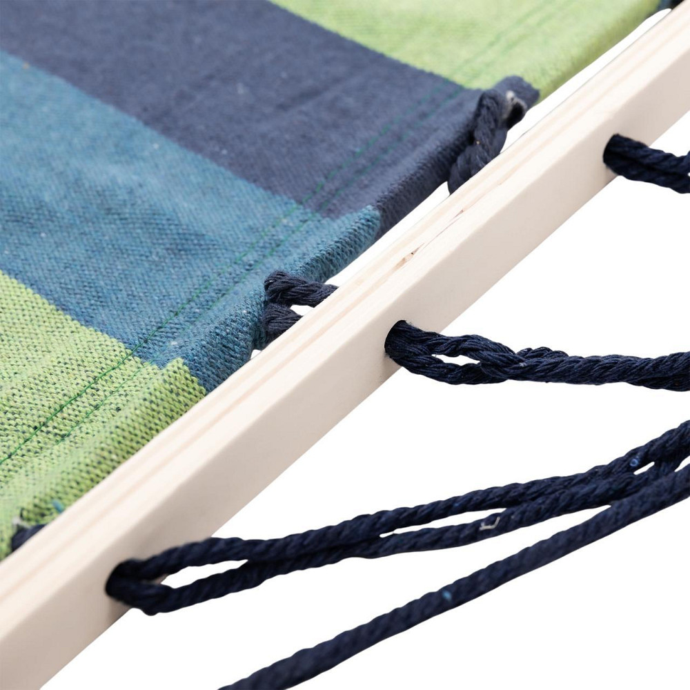 Гамак туристичний підвісний тканинний 174х80 см з планкою Синій SJ-0010-2BL Київ - фото 3