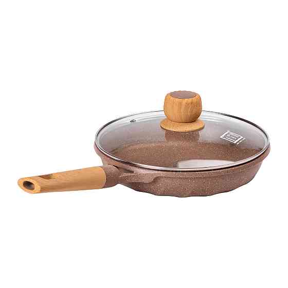 Алюминиевая сковорода 1,8 л мраморная с антипригарным покрытием Ø 24 см кофейная MGC HP-4-423CO Киев