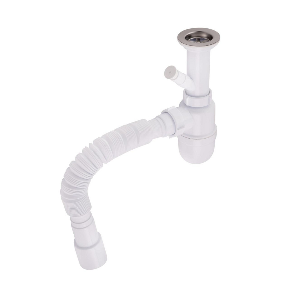 Сифон для раковини Lidz (WHI) 60 06 Y002 00 з відведенням для пральної машини (вихід 50 мм) Київ - фото 1
