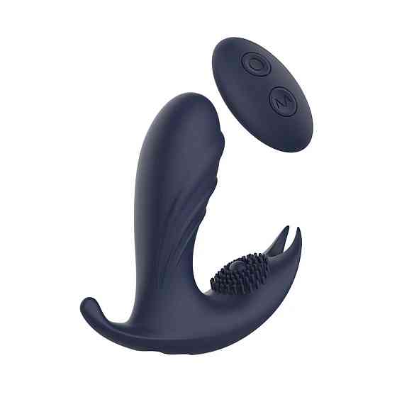 Анатомический массажер простаты с вибрацией Dream Toys Startroopers, синий, 12,5 см Sex Aura Киев