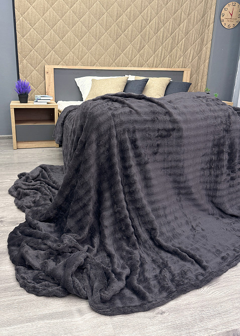 Плед-покривало 200х230 см (+-5см) Soft Night Графітовий (87-133) Київ - фото 7