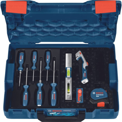 Набір інструментів Bosch 19 шт, рулетка 5м, рівень 25см (0.615.990.N2R) Вінниця - фото 4