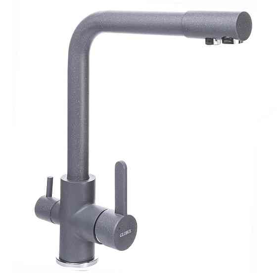 Змішувач для кухні під осмос Globus Lux LAZER GLLR-0444-3-TITANIUM (000019236) Київ