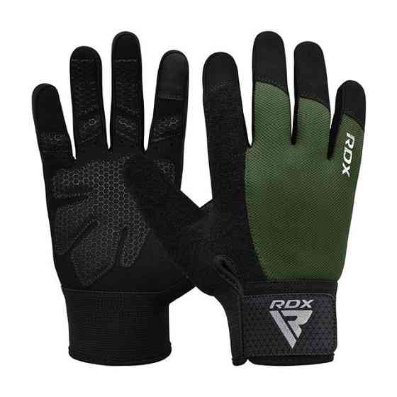Рукавички для фітнесу RDX W1 Full Finger Army Green L Каменское