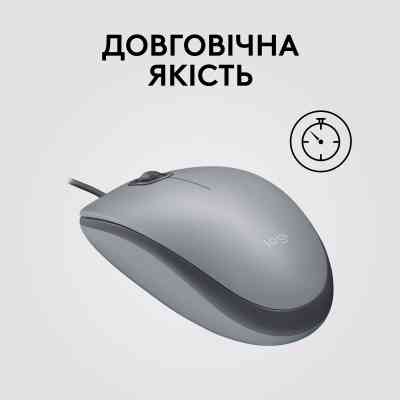 Мышка Logitech M110 Silent USB Mid Gray (910-006760) Винница