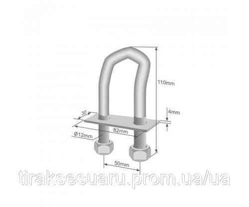 Петля такелажна UPT110/G Петля на тент-штору Скоба бортова тентова Луцьк