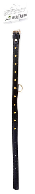 Ошейник из искуственной кожи с кристаллами Fetish Boss Series - Collar Gold Crystal, BS3300116 Sex Aura Киев - изображение 4