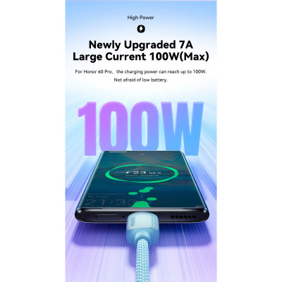 Дата кабель USB 2.0 AM to USB-C 1.0m 100W pink Essager (EXC7A-WL04-P) Винница - изображение 4