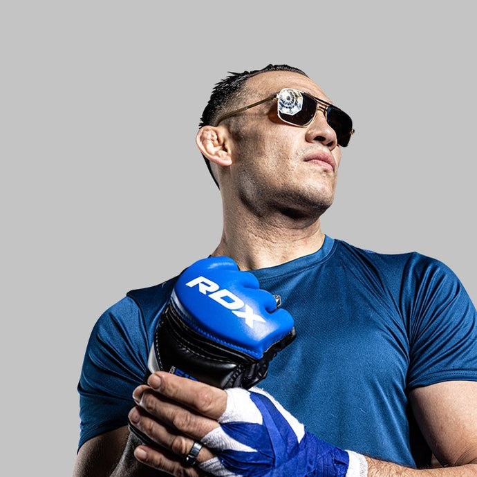 Рукавички для ММА змішаних єдиноборств рукопашного бою чорні з синім RDX Model GGR-F12U розмір L Київ - фото 8