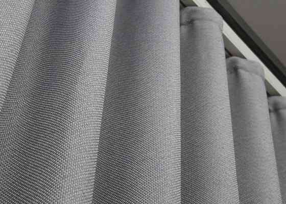 Комплект готовых штор VR-Textil Лен-блэкаут № 1397ш Серый 150х270см 2 шт (33-0267) Киев