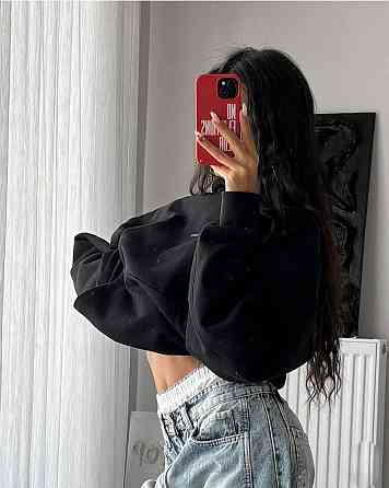 Женский стильный удлиненный объемный худи в стиле оверсайз трехнить на флисе Одесса