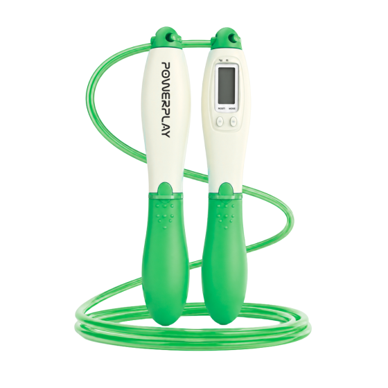 Скакалка з лічильником PowerPlay 4216 Jump Rope Зелена 2.8 см. Кам'янське