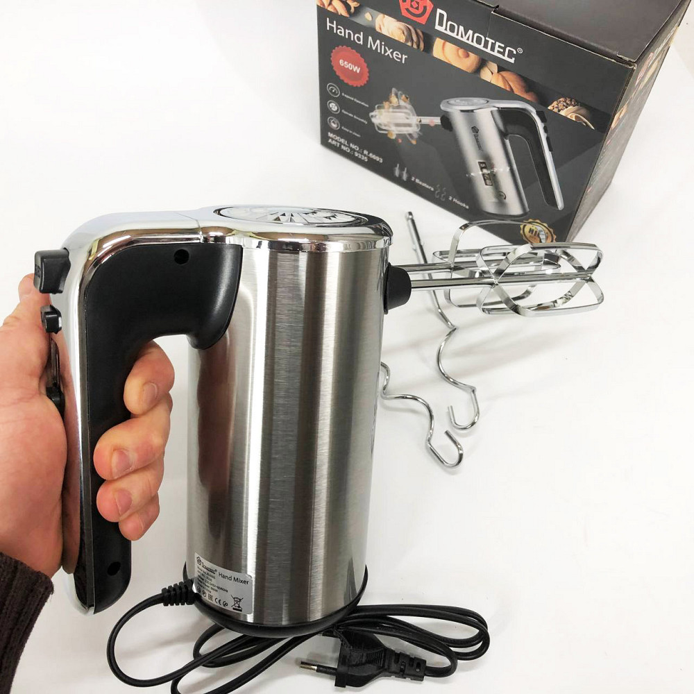 Ручний міксер з різними режимами швидкості, Міксер кухонний професійний для замішування сумішей QF-16 Львів - фото 7