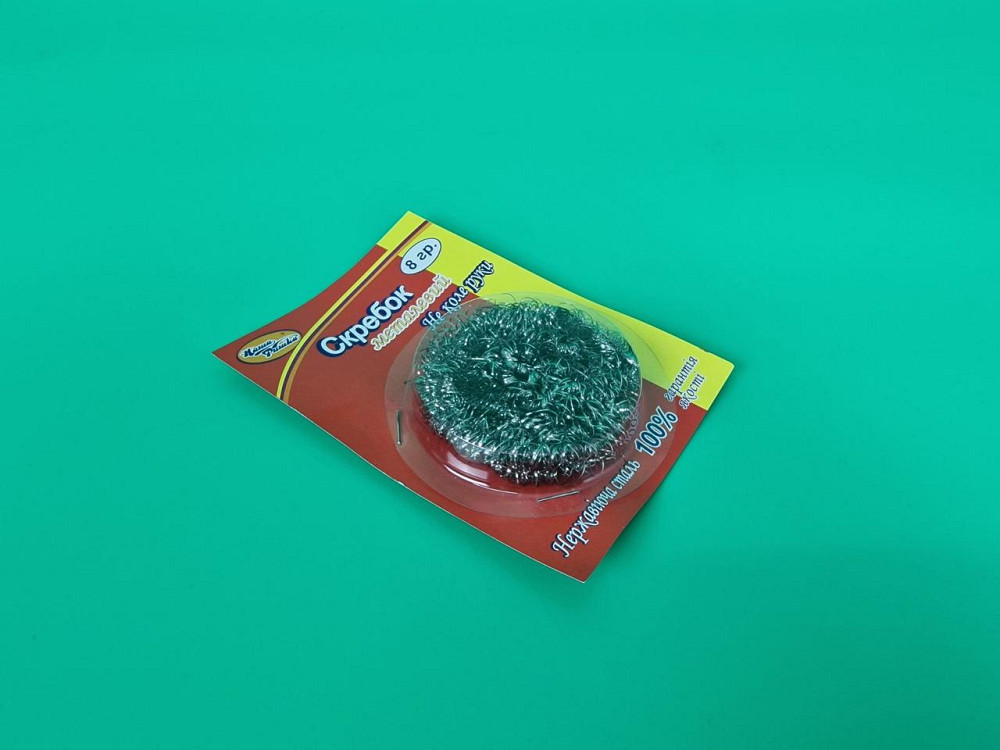 Мочалка залізна (а1*8 г) на картоні Наша Фішка (1 пачка) Харків - фото 2