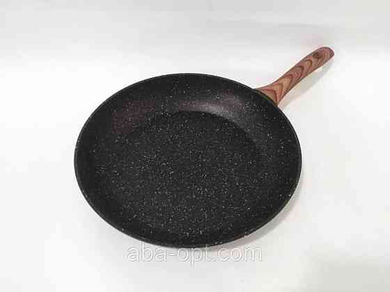 Сковорода гранитное антипригарное покрытие з коричневою ручкой Ø 30 см (шт).Aba-Opt Одесса