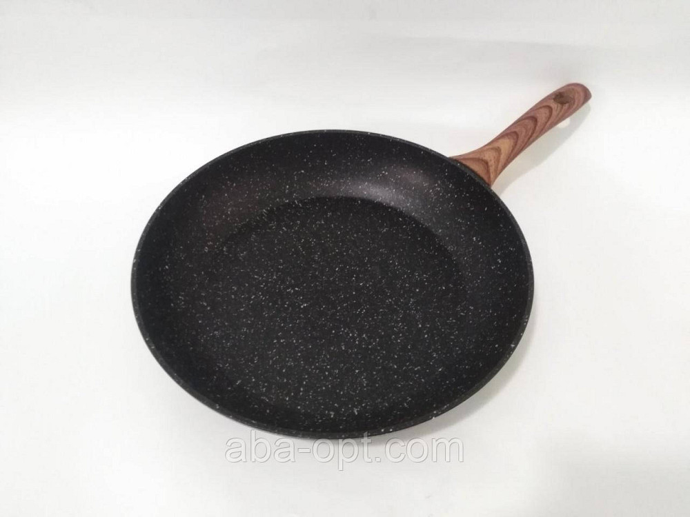 Сковорода гранитное антипригарное покрытие з коричневою ручкой Ø 30 см (шт).Aba-Opt Одесса - изображение 1