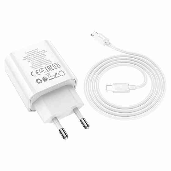 Сетевое зарядное устройство HOCO C80A Plus Rapido PD20W+QC3.0 charger set, цвет белый 6931474779908 Одесса