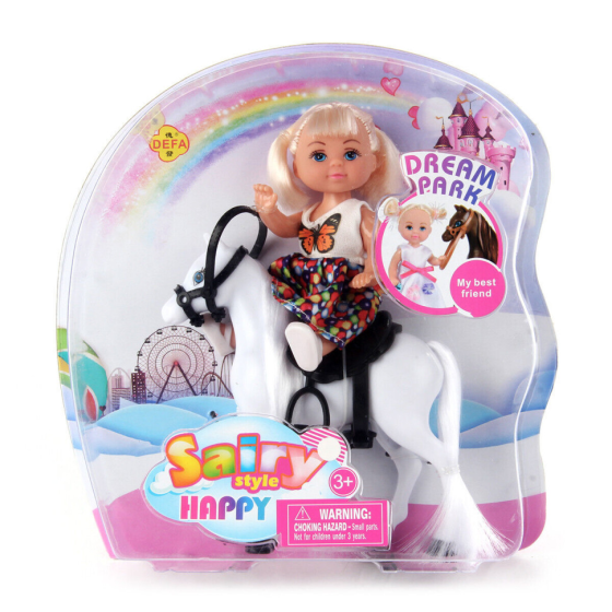 Лялька типу Барбі малятко на поні DEFA 8410, 3 види  Білий Вінниця