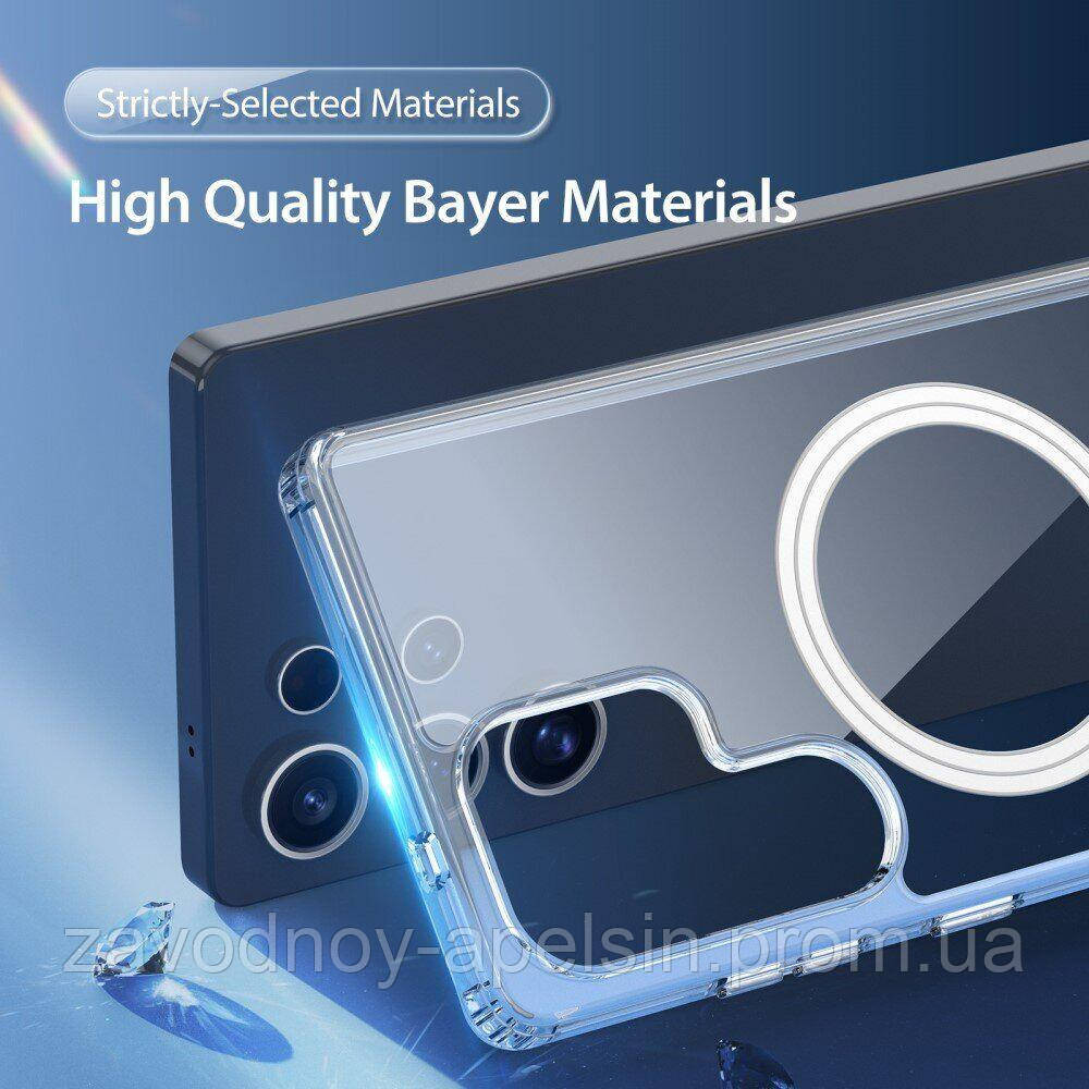 Samsung S25 Ultra S938 Прозорий чохол Магнітне кільце (TPU+PC) Одеса - фото 2