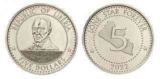 Ліберія 5 доларів 2022 UNC Полтава