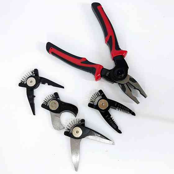 Многофункциональный набор быстросменных инструментов 5 в 1 (плоскогубцы, зачистка изоляции, обжимные щипцы) XA-47 Киев