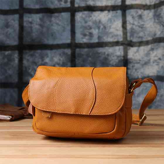 Містка повсякденна сумка з натуральної шкіри для жінок Vintage 22968 Рудий Київ