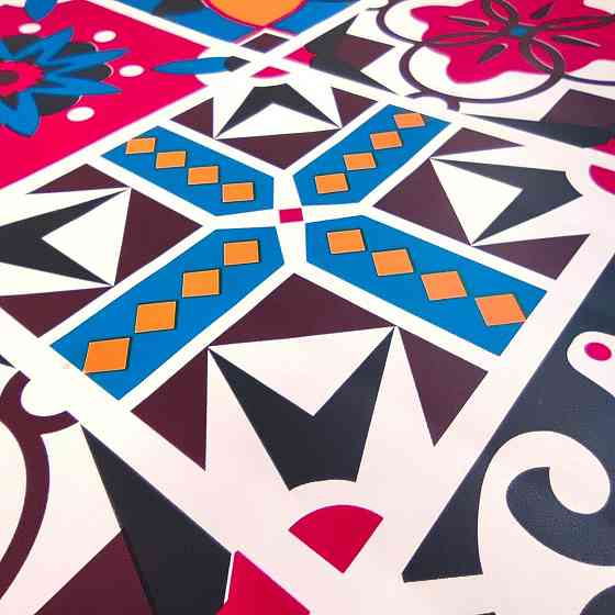 Самоклеющаяся пленка на бумажной основе 0,45х10м х 0,07мм Винтажная бордовая мозаика SW-00000789 Днепр