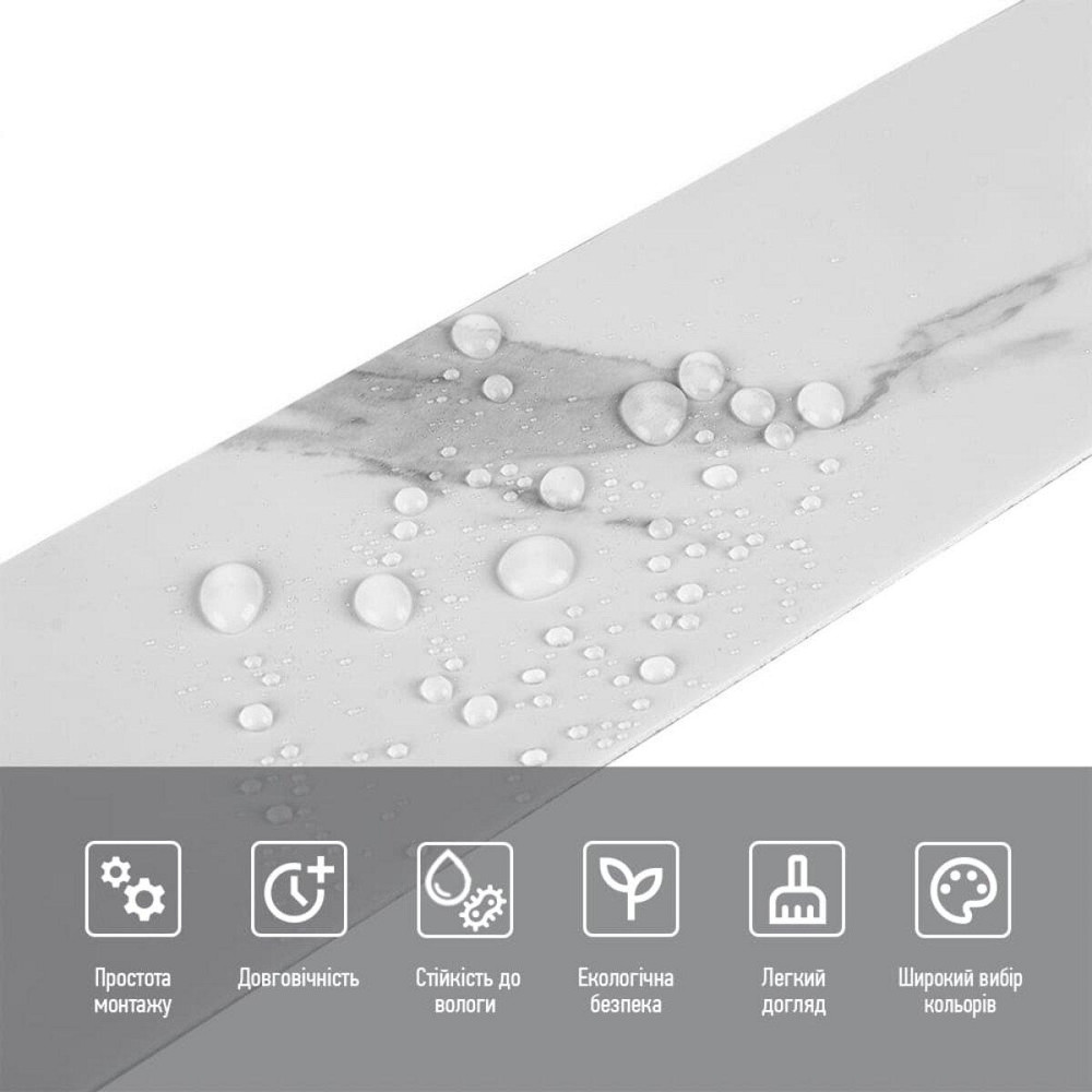 Плінтус вініловий самоклеючий 5000х100х2мм Глянцсовий (D) SW-00002117 Дніпро - фото 4