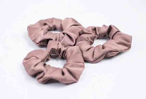 Шовкова гумка для волосся Какао Харків