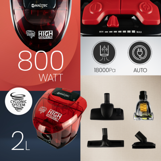 Пилосос безмішковий MalTec TURBO CYCLONE 4200Wt 12in1 (Польща) Київ