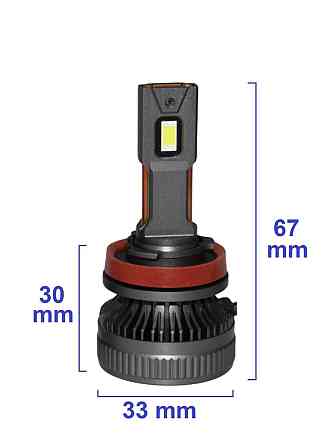 Комплект світлодіодних ламп QLine DualVision H8/H9/H11/H16 (PGJ19) 65W Canbus 6000K 12V Харків